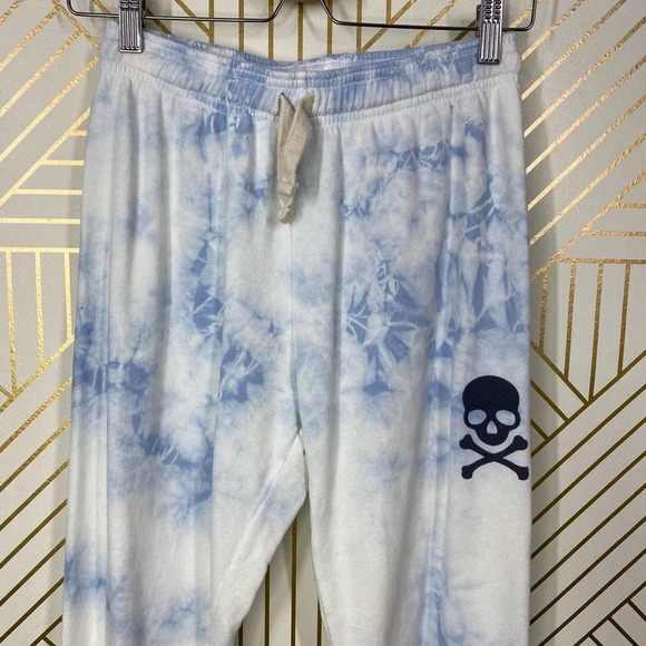 SoulCycle‎ Tie Dye Joggers Blue/White Tie Waist - Picture 2 of 12